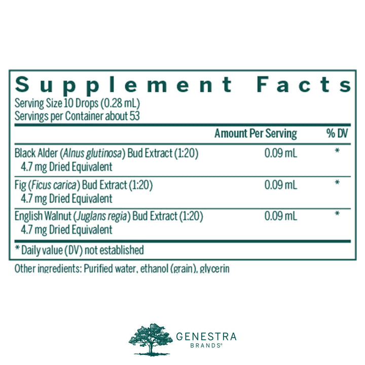 Digest-gen | Black Alder, Fig, and English Walnut Herbal Supplement | 0.5 fl. oz.