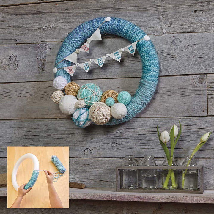 Floracraft FLOXT12WU White Flora Craft Styrofoam Extruded Wreath, 12