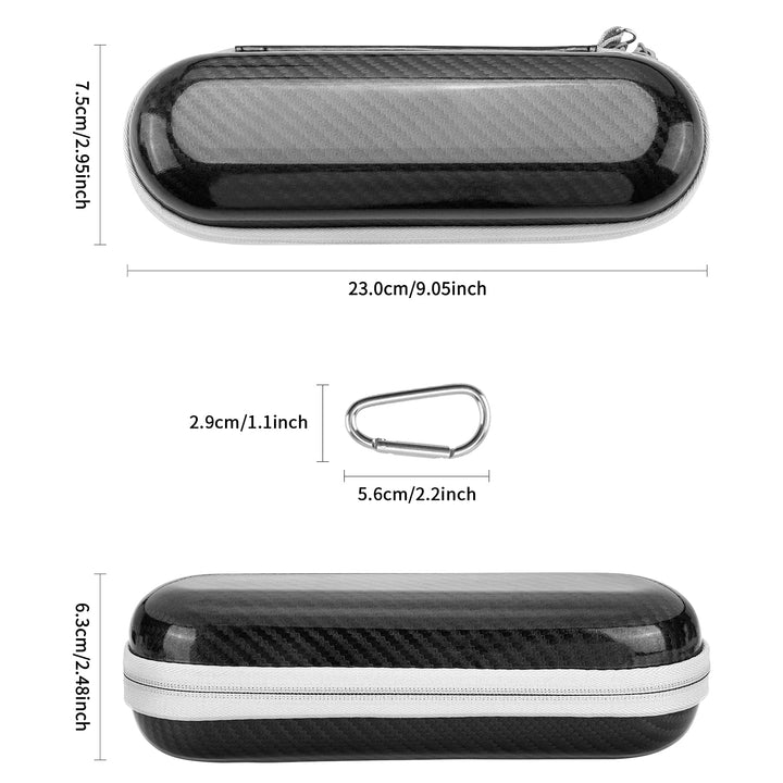Electric Toothbrush Travel Case for Philips Sonicare & Braun Oral-B/Oral B Pro with Accessories Storage, Protective Hard Cover Portable Storage Bag (Black)