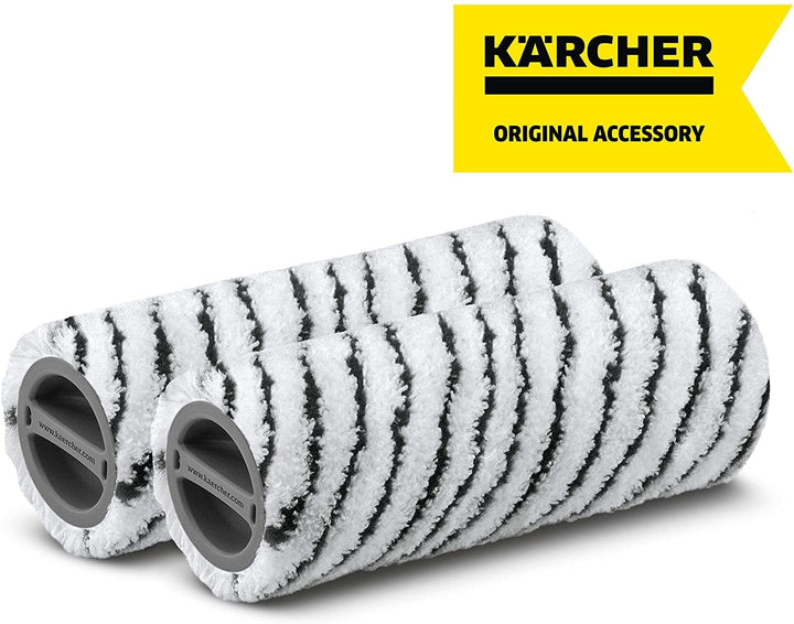 FC Stone and Tile Rollers for Karcher FC3, FC5, FC7 Electric Floor Cleaner Mop, Microfiber Rollers - 2 Pack