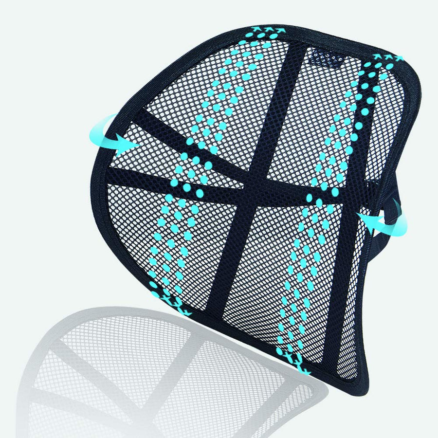 Lumbar Support, Car Back Support Mesh Double Layers Ergonomic Designed for Comfort and Lower Back Pain Relief - Car Seat Lumbar Support for The Driver, Office Chair, Wheelchair