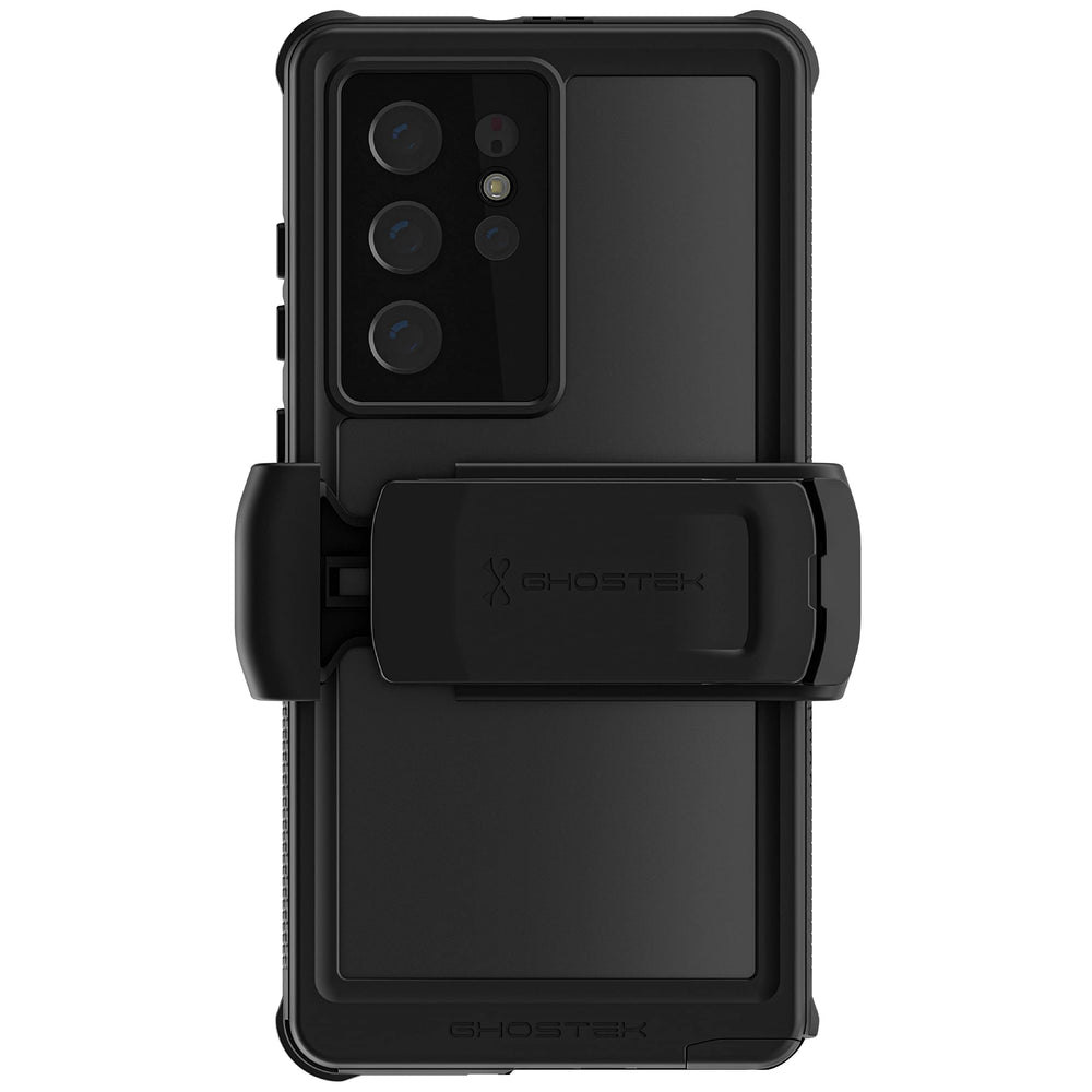 NAUTICAL S22 Ultra Waterproof Case with Screen Camera Protector, Belt Clip Holster Heavy Duty Protective Full Body Phone Covers Designed for 2022 Samsung Galaxy S22 Ultra 5G (6.8 inch) (Clear)