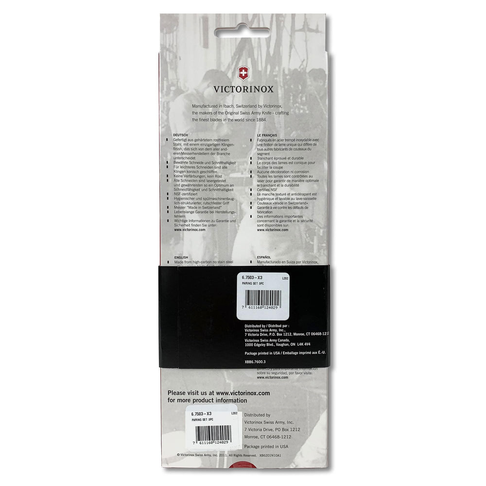 Swiss Classic 3-Piece Paring Set, Black, 3-Inch