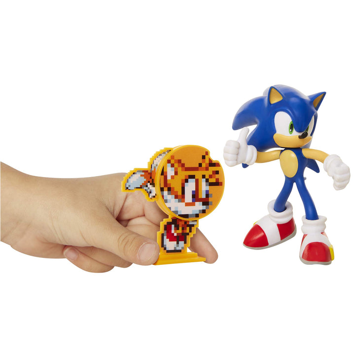 Collectible Sonic 4 Bendable Flexible Action Figure with Bendable Limbs & Spinable Friend Disk Accessory Perfect for Kids & Collectors Alike for Ages 3+