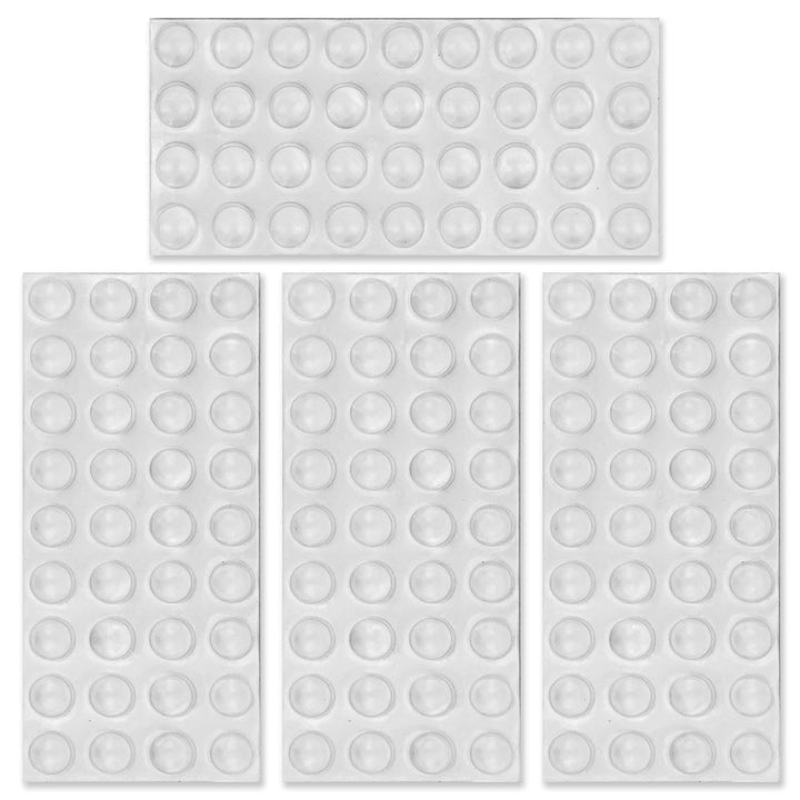 144 Piece Clear - Self Adhesive Cabinet, Door Bumpers Pads Surface Protection Noise Dampening - 144 Piece