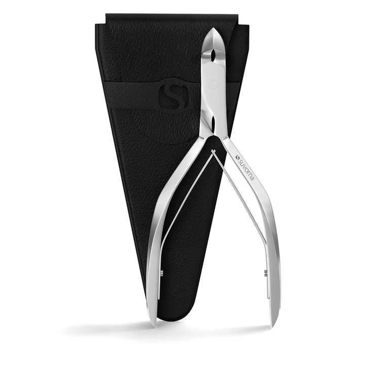 Manipro Professional Cuticle Nail Nipper Cutter with Leather Case, Polished Steel, 3.2 Ounce