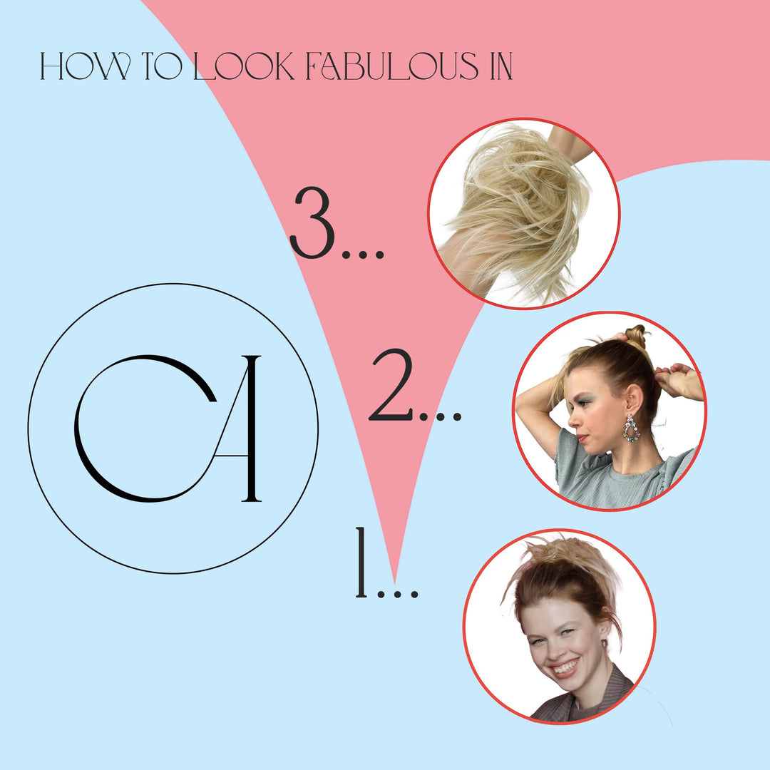 dark brown 4A : PRETTYSHOP Scrunchie Scrunchy Bun Up Do Hair piece Hair Ribbon Ponytail Extensions Wavy Curly or Messy dark brown 4A