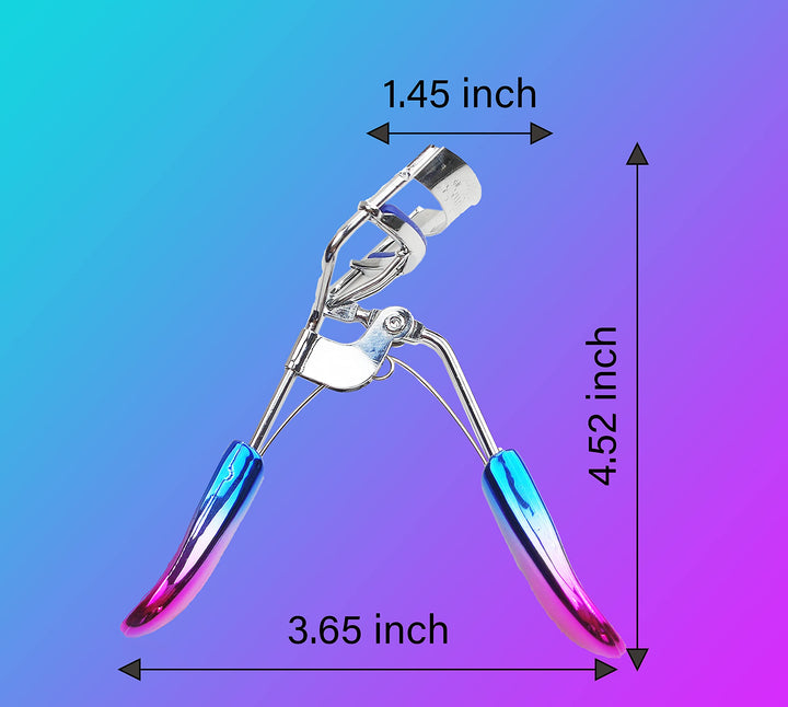 Eyelash Curler for Perfect Lashes with 3 Eyelash Curler Replacement Pads Natural and Long Lasting Eyelash Curler Beauty Makeup Tool for Women and Girl, Multi-colored