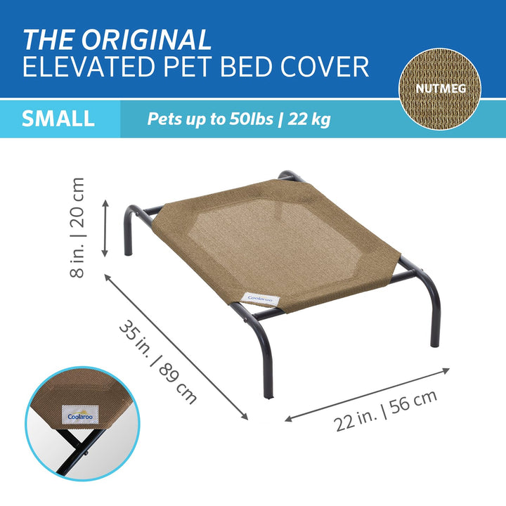 The Original Cooling Elevated Pet Bed, Small, Nutmeg