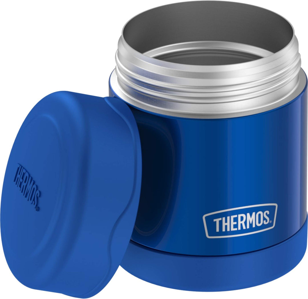 FUNTAINER 10 Ounce Stainless Steel Vacuum Insulated Kids Food Jar, Blue