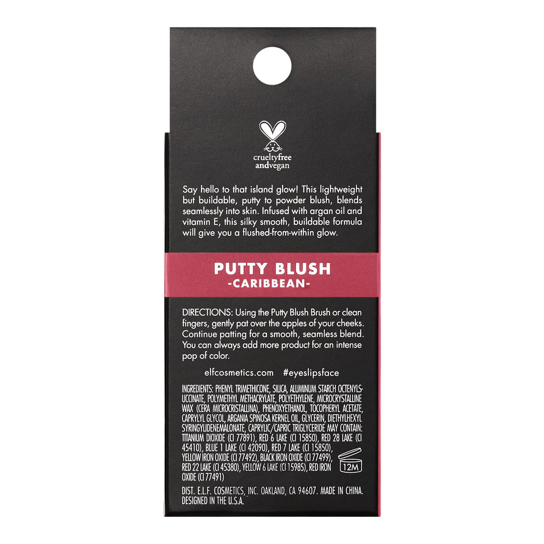Putty Blush, Creamy & High-Pigment Formula For A Natural Glow, Delivers A Semi-Matte & Powder Finish, Vegan & Cruelty-Free, Caribbean