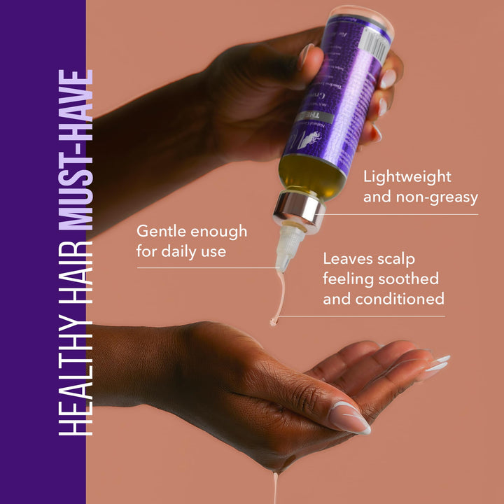 Alpha Multi-Vitamin Scalp Hair Growth Oil, 4 Fl Oz, 1 Pack, Nourishing Scalp Oil with Biotin, Vitamin C, Rosemary, Rice Extract, Jojoba, Tea Tree & Castor Oil, Lightweight & Non-Greasy