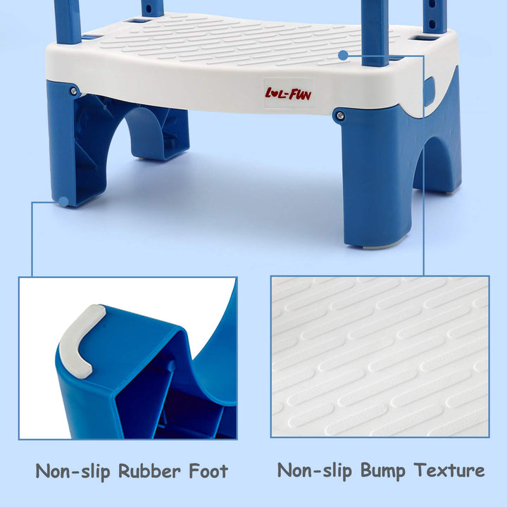 Step Stool for Kids, Toddler Step Stool for Bathroom Sink, Child Step Stool for Potty Training Blue