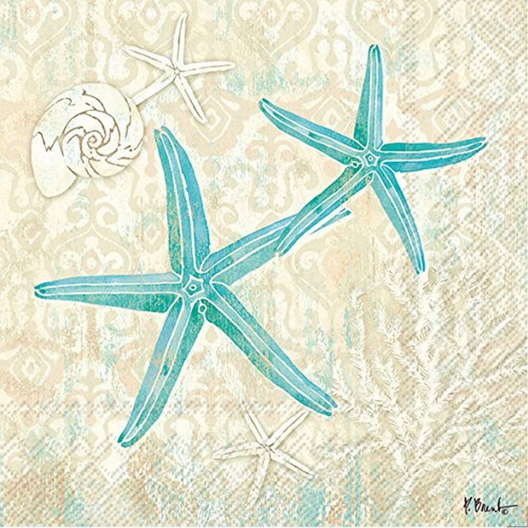 Celebrate the Home Beachy 3-Ply Paper Luncheon Napkins, 20-Count, Laguna Shells
