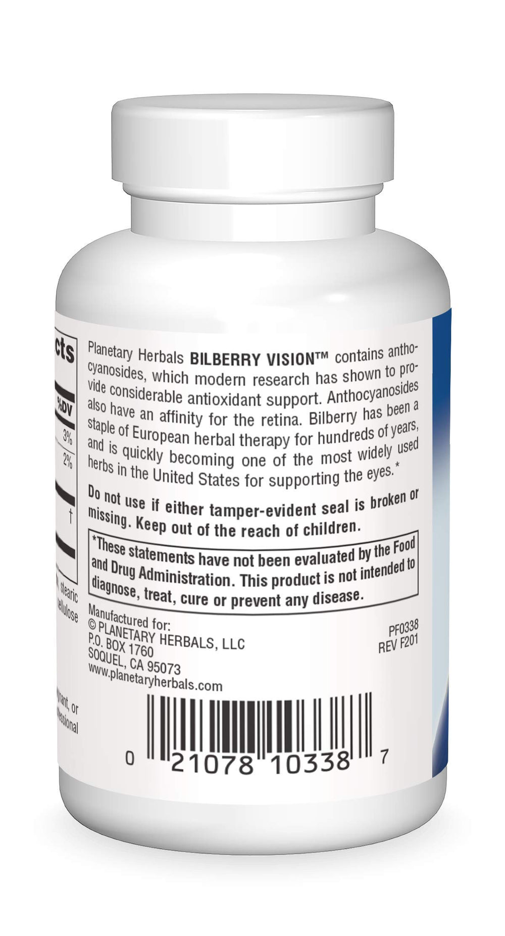 Bilberry Vision Tablets, 120 Count