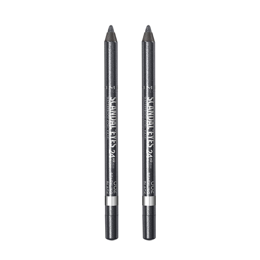 Scandaleyes Waterproof Kohl Kajal Liner, Black, 0.04 Ounce (Pack of 2)