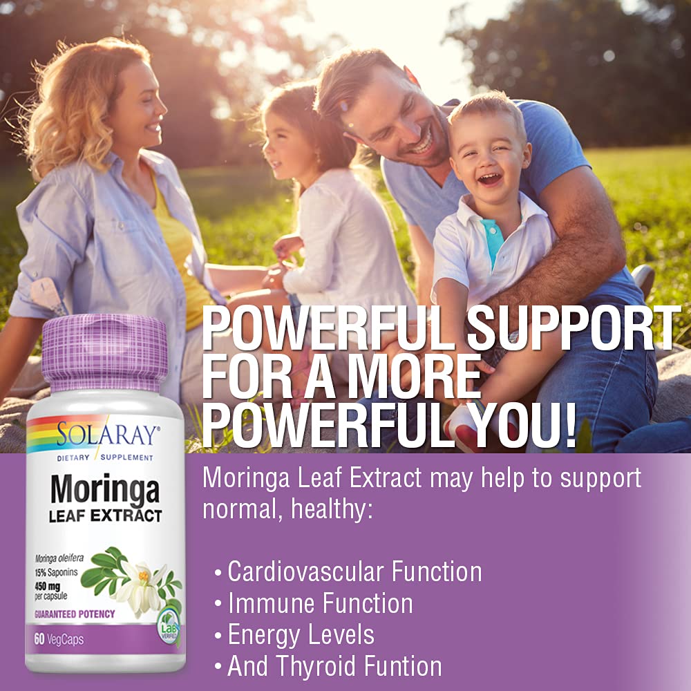 Solaray Moringa Leaf Extract, 450 mg, 60 Caps