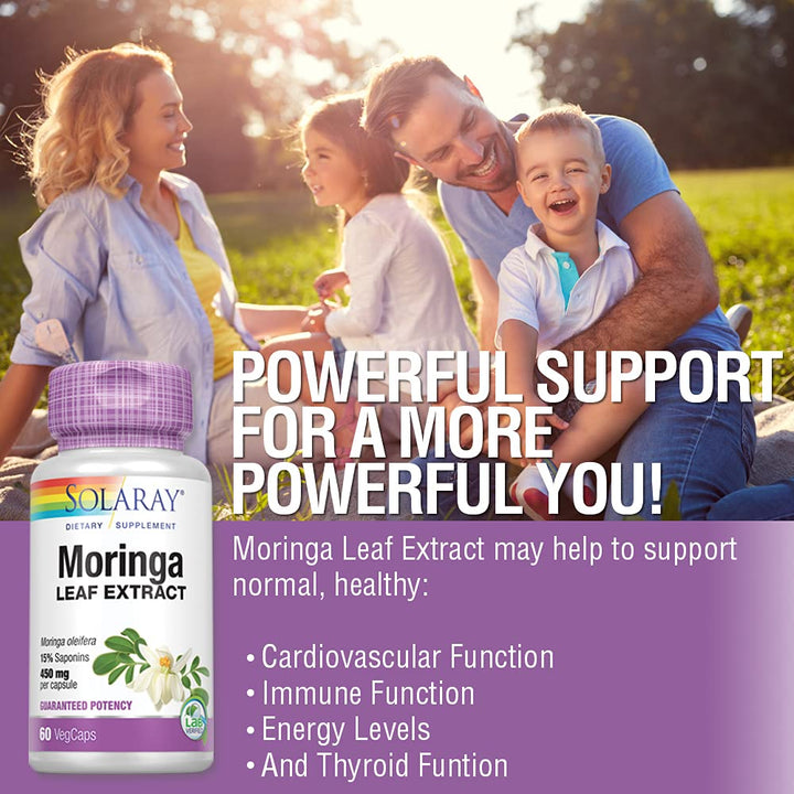 Solaray Moringa Leaf Extract, 450 mg, 60 Caps