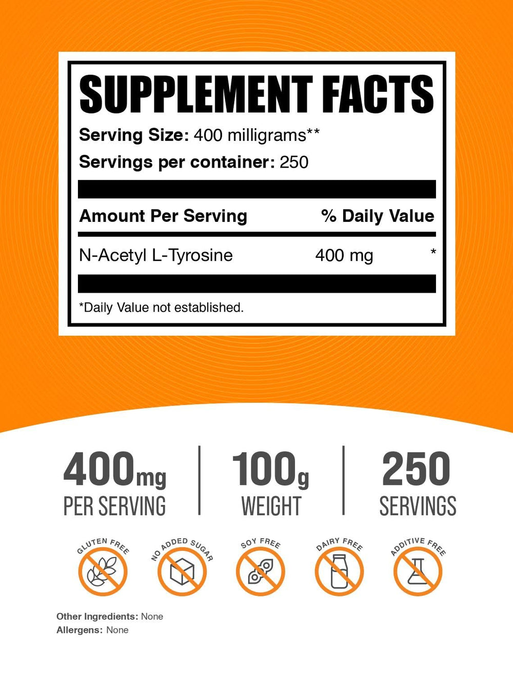 Pure N-Acetyl L-Tyrosine (NALT) Powder (100 grams)
