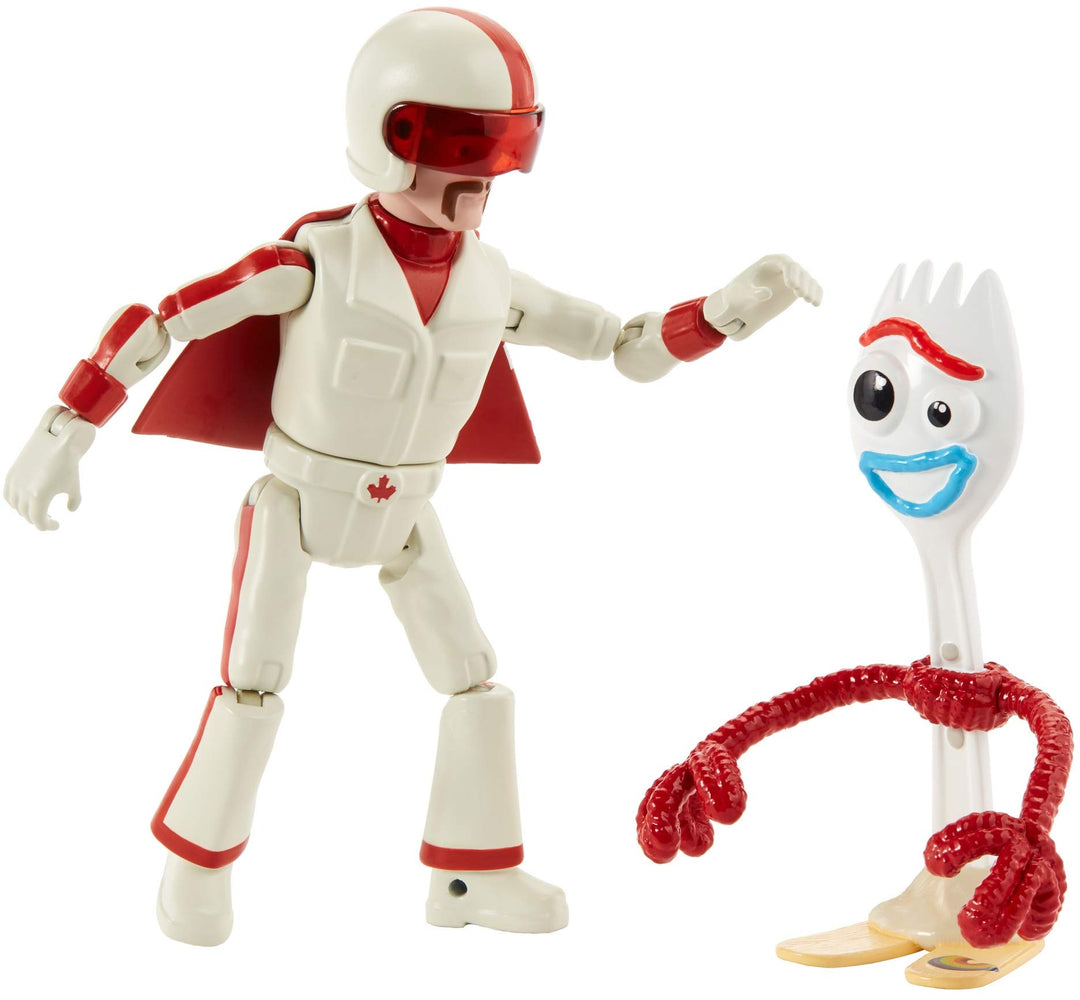 Disney Pixar Toy Story 4 Storytelling 2-Pack with 3nin Tall Forky and 5.9 in Tall Duke Caboom Posable Figures