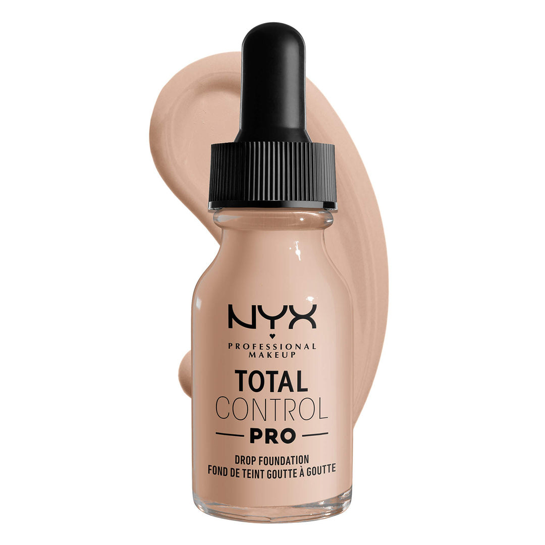 PROFESSIONAL MAKEUP Total Control Pro Drop Foundation, Skin-True Buildable Coverage - Porcelain