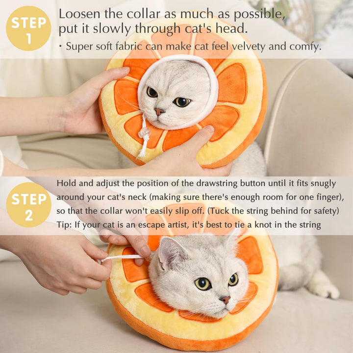 Adjustable Cat Cone Collar - Soft, Cute Recovery Collar for Kittens After Surgery