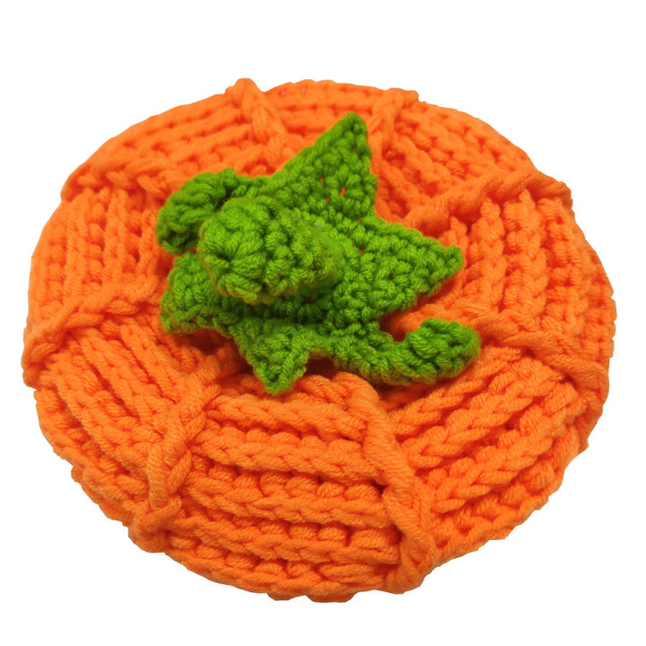 Baby Boys Girls Thanksgiving Christmas Beanie Pumpkin Hat Knitted Cap Hat Halloween Photo Prop (1) Orange