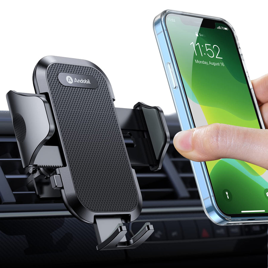 2024 Upgraded Car Phone Holder Mount for Vent, Military Sturdy Metal Clip Air Vent Phone Holder for Your Car Easy Used Cell Phone Car Mount for iPhone 16 15 14 13 12 Pro Max Samsung S24 S23