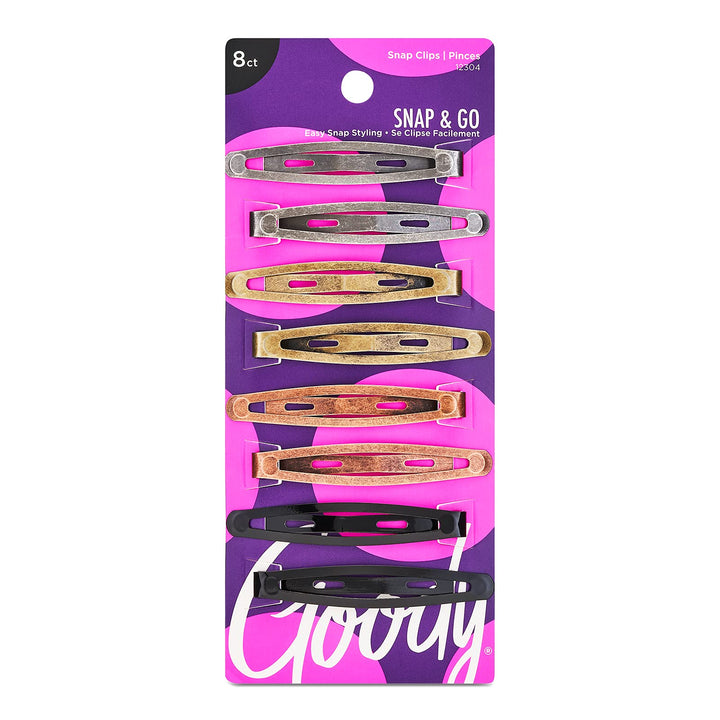 Goody Women's Classics Oval Metal Contour Clip, 8 Count