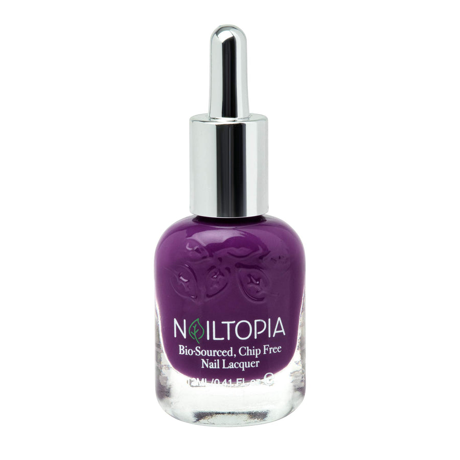 - Plant-Based Chip Free Nail Lacquer - Non Toxic, Bio-Sourced, Long-Lasting, Strengthening Polish - Slide In My DMs (Purple) - 0.41oz