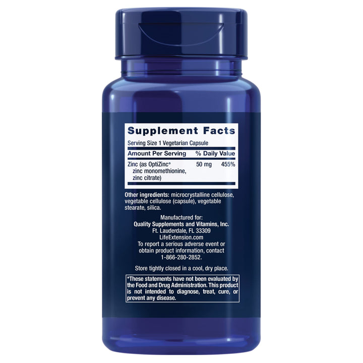 Zinc Caps, zinc 50 mg, zinc citrate, Support the body's immune defenses, ultra-absorbable, vegetarian, non-GMO, gluten-free, 90 vegetarian capsules, 90 Count (Pack of 1)