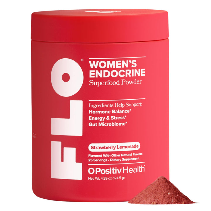 FLO Women’s Endocrine Superfood Powder – Supports Healthy Cortisol Levels, Hormonal Balance, Thyroid & Gut Health – Multivitamin Plus Rhodiola, DIM, Myo-Inositols, Red Superfood– 25 Servings