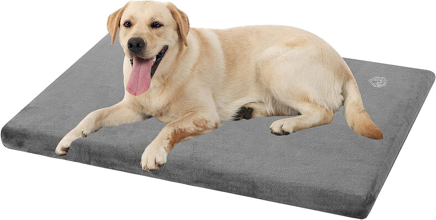 Stylish Dog Bed Mat Dog Crate Pad Mattress Reversible (Cool & Warm), Water Proof Linings, Removable Machine Washable Cover, Firm Support Small to XX Large Dogs, Grey,XL(41''''*28''''*3'''')