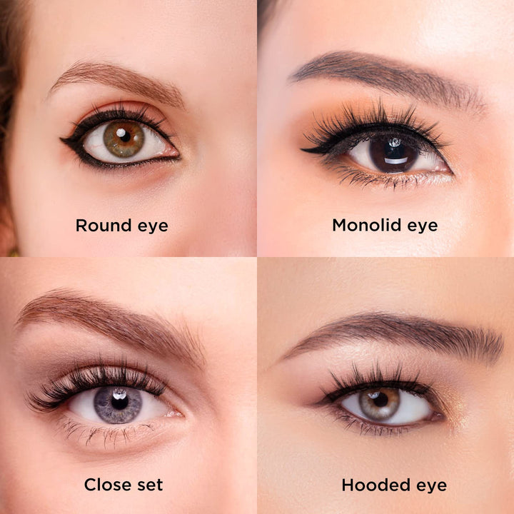 Lashes Natural Look False Eyelashes - Bepholan Fake Eyelashes 3D Super Fluffy False Lashes Black Band Wispy Lashes 3-Pack Faux Mink Lashes,XMZ21-3