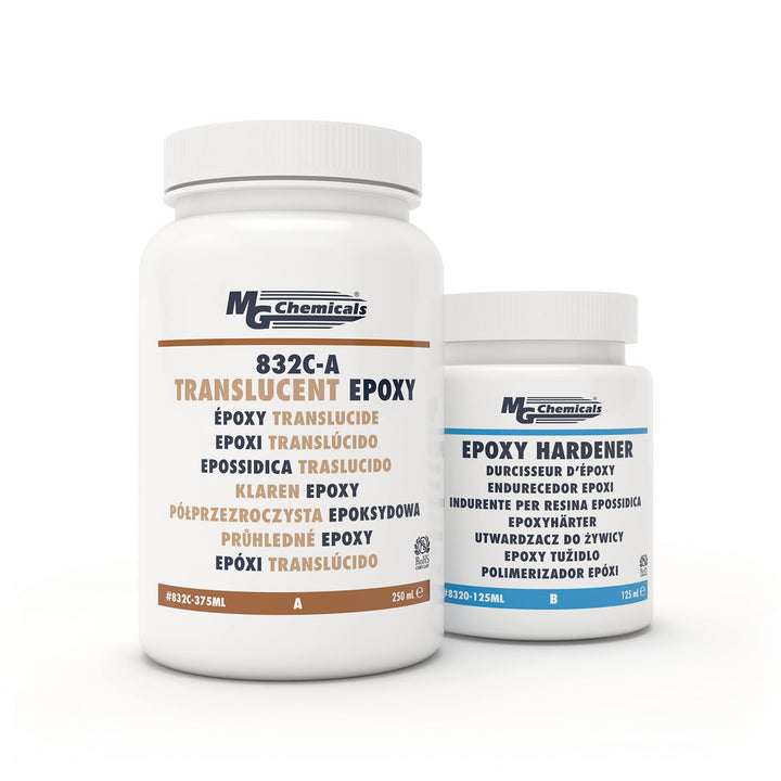 832C-375ML Translucent Epoxy Encapsulating and Potting Compound, 12 oz liquid Kit