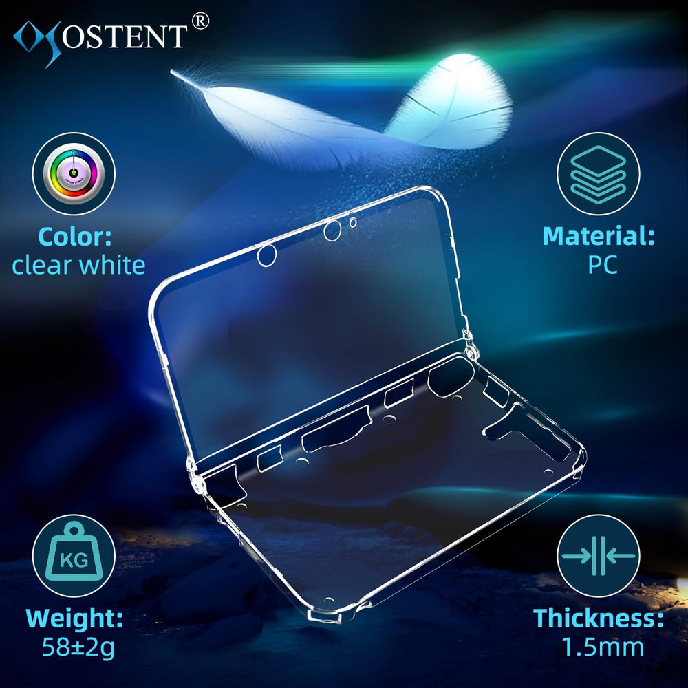 Protective Clear Crystal Hard Guard Case Cover Skin Shell for Nintendo 3DS XL LL Color Clear White