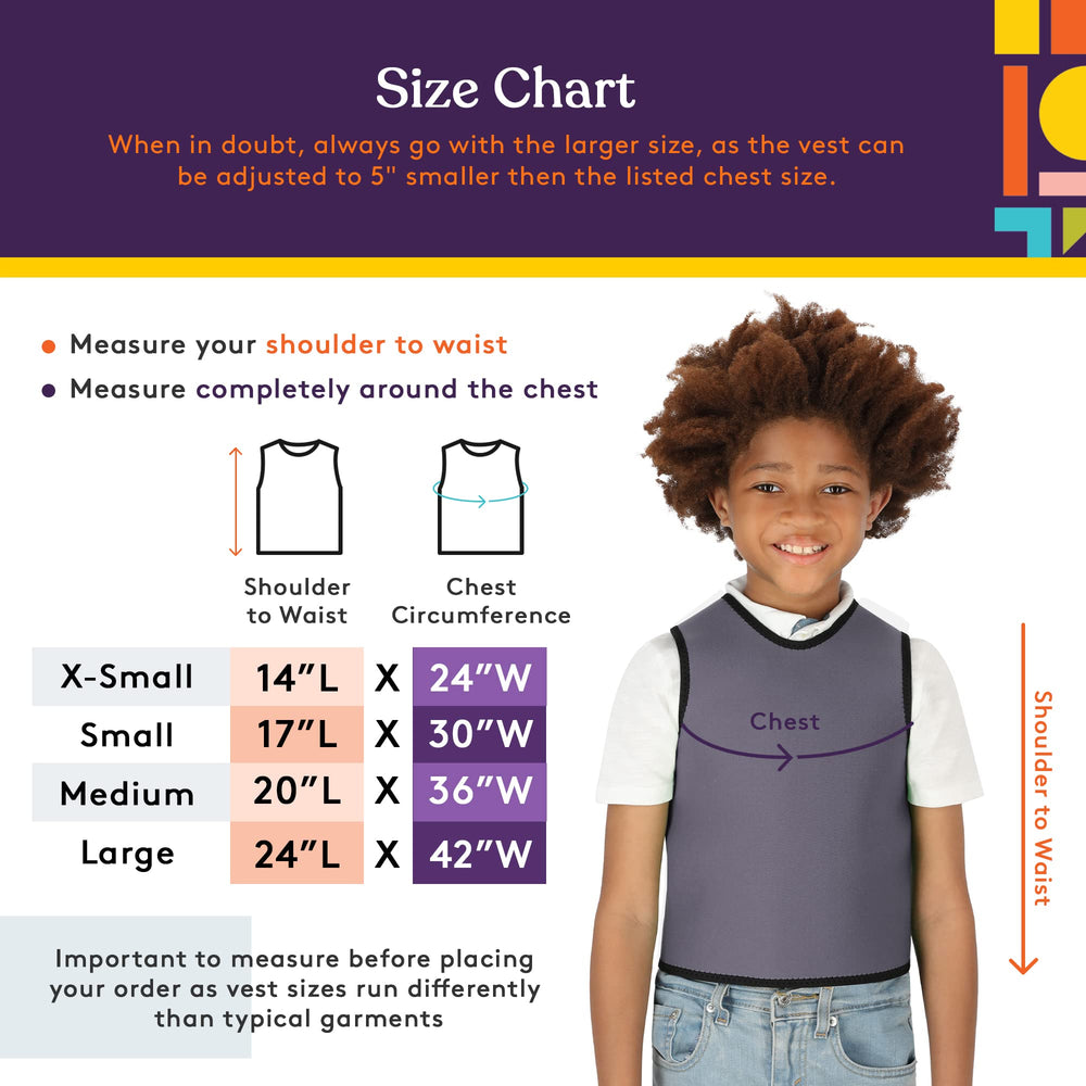 Sensory Compression Vest Deep Pressure Comfort (Grey, Small)
