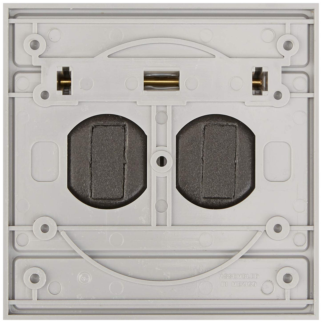 4986-GY 1-Gang Duplex Device Wallplate Cover, Oversi