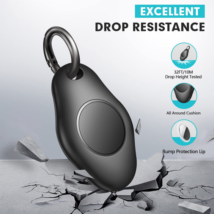 Sllsky Waterproof AirTag Holder,Screw Locked Airtag Keychain Case Compatible with Apple Air Tag Finder, Tracker Key Ring-2Pack