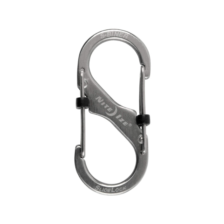 S-Biner SlideLock Stainless Steel Dual Locking Carabiner - S-Biner Key Holder with Locking Gate - Carabiner Organizer for Keys & Camping Accessories - Assorted Sizes, Stainless Steel (3 Pack)