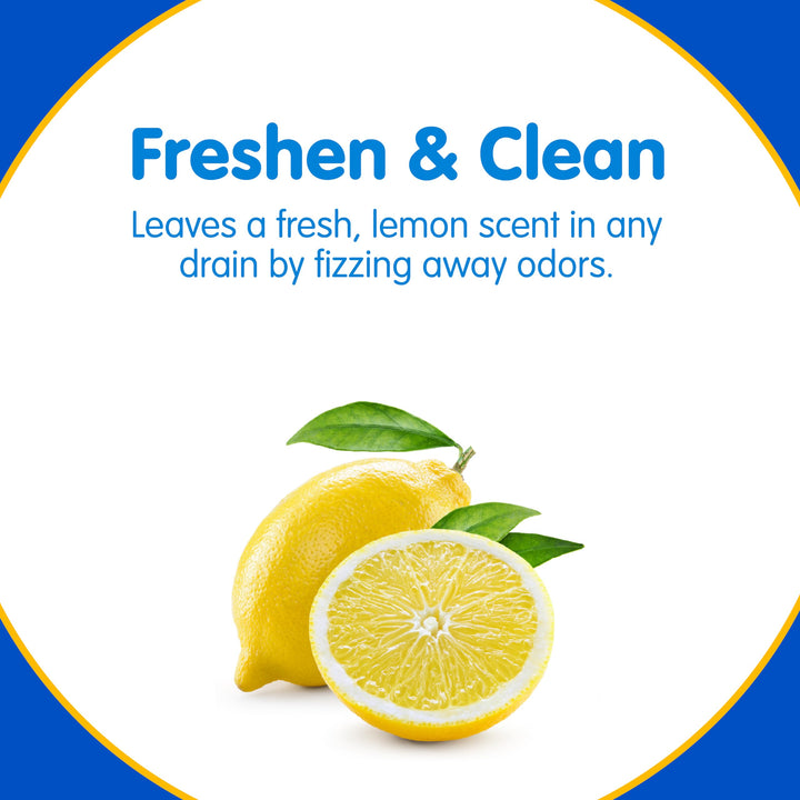 PDF12N Lemon Scent 6 Tabs Fizzy Drain Freshener & Cleaner by PLINK