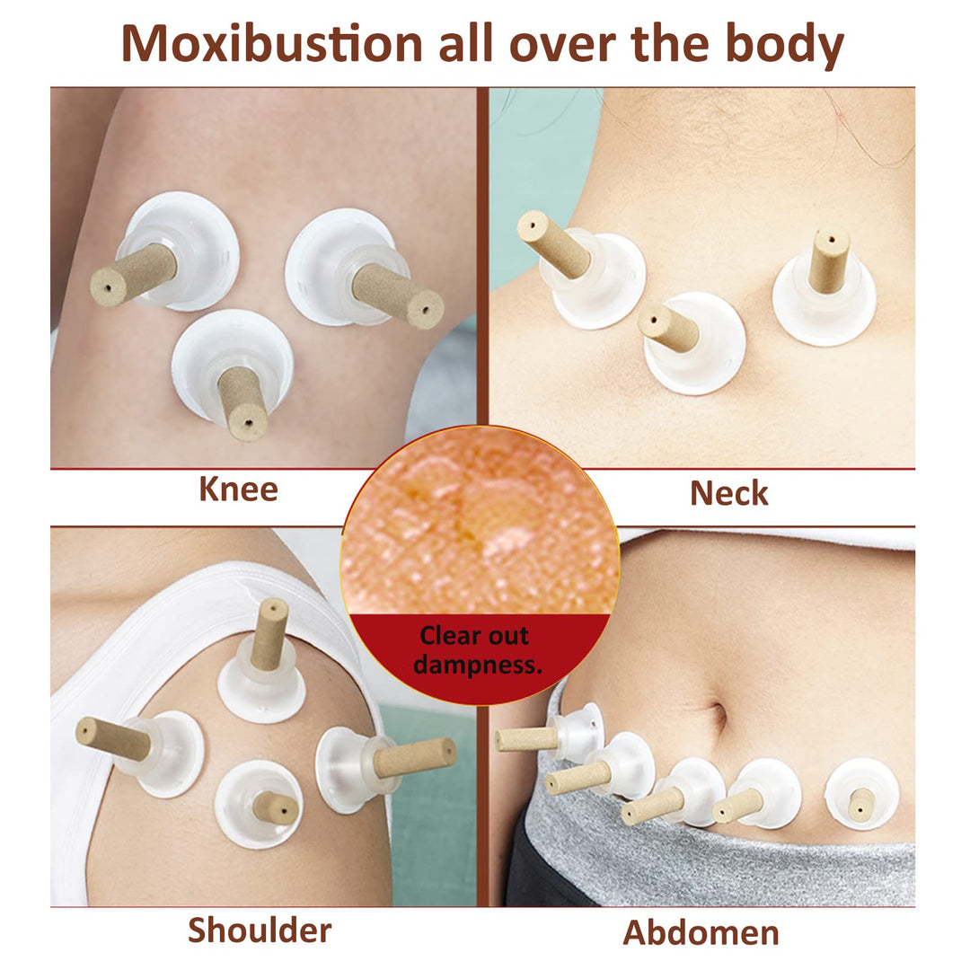 Old Moxa Rolls for Moxibustion - 5 Years High Purity Wormwood Sticks Rolls with Cone Base for Heat Acupuncture (50 Rolls Pack)