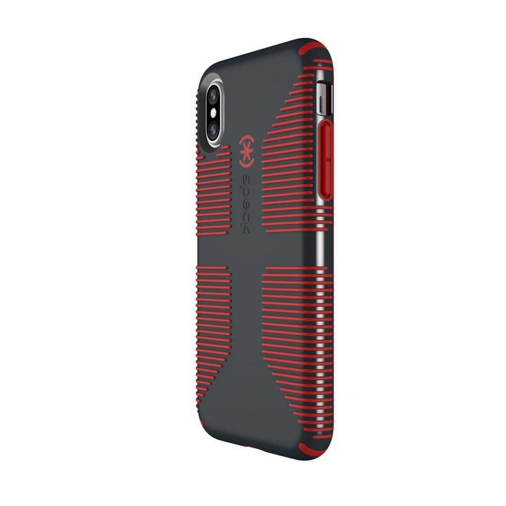 Products CandyShell Grip Cell Phone Case for iPhone XS/iPhone X - Charcoal Grey/Dark Poppy Red