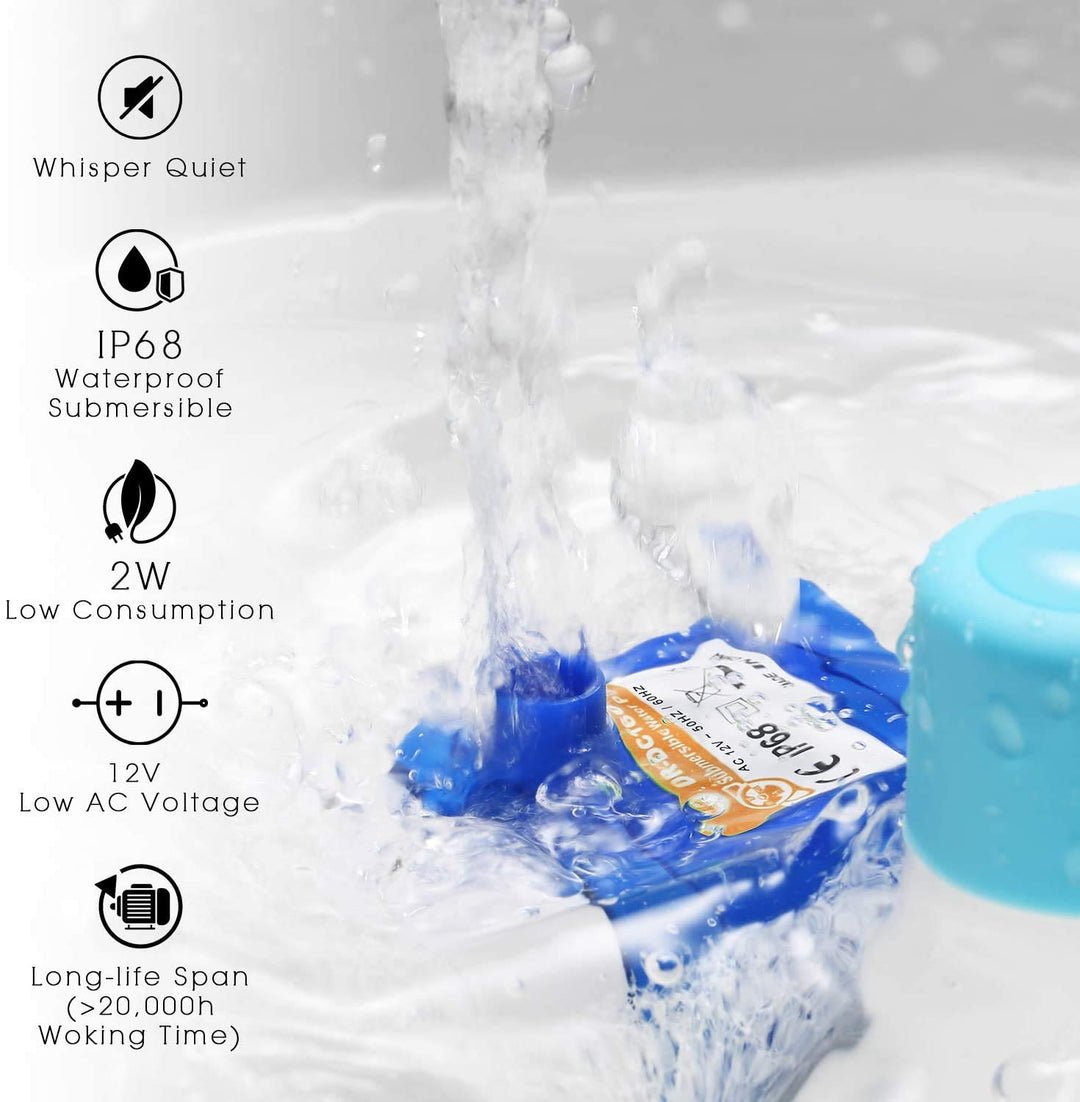 Tritone Ceramic Cat Water Fountain, Heavy-Duty Waterer for Pets, 2.1 Liters / 2.2 Quart Filtered Water Purifier with Replacement Filters and Foam, White