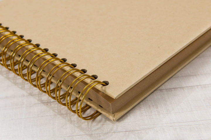 12.2 x 8.5 Inch Hardcover Kraft Blank Page DIY Scrapbook Photo Album, 80 Pages (40 Sheets) Wedding Anniversary Family Small Scrapbook Photo Album (Brown)