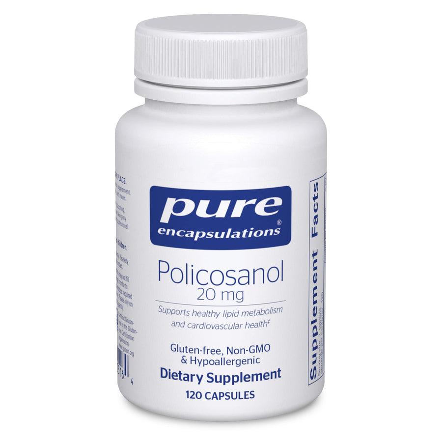 Policosanol 20 mg | Hypoallergenic Supplement Supports Healthy Lipid Metabolism and Cardiovascular Function | 120 Capsules