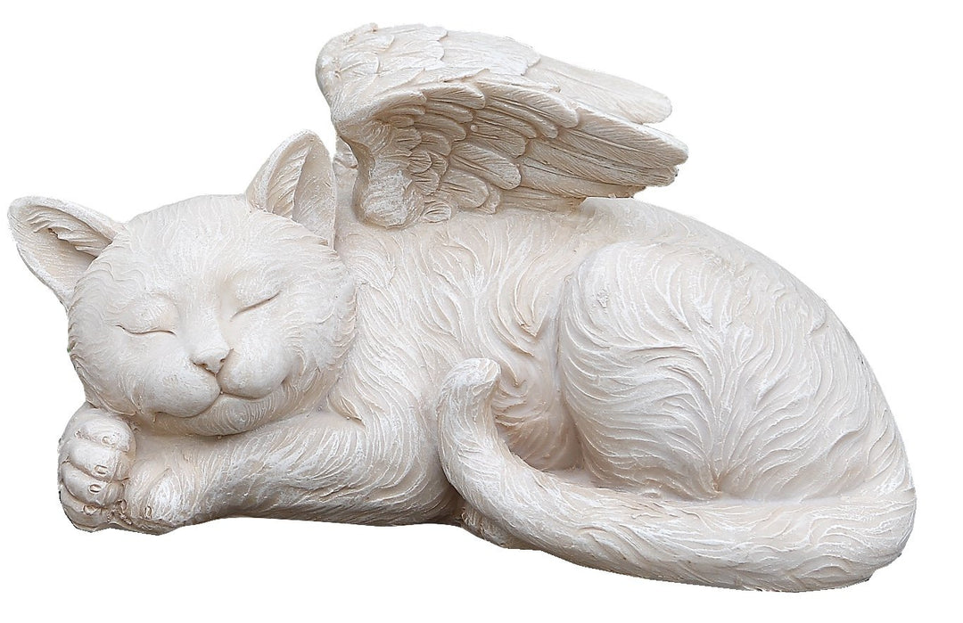 11145 Sleeping Angel Cat with Wings Garden Statue, 9.75 x 5
