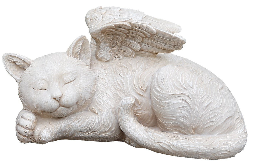 11145 Sleeping Angel Cat with Wings Garden Statue, 9.75 x 5