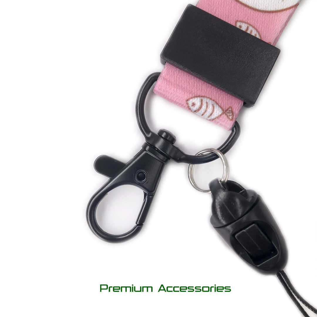 Cute Lanyard with ID Badge Holder for Women Kids (Little Cat)