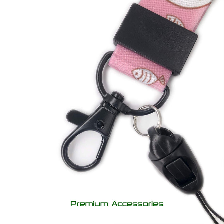 Cute Lanyard with ID Badge Holder for Women Kids (Little Cat)